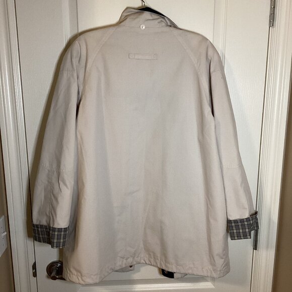 Sequence Women's Rain Coat Jacket Size 11 / 12 Petite Fully Lined Shoulder Pads - Picture 7 of 9